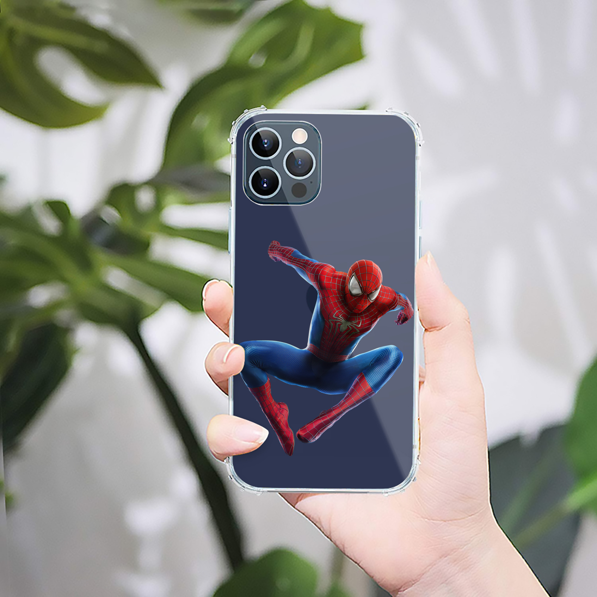 （画像用） Spider Man スパイダーマン 【iPhone 12シリーズ対応】透明スマホケース（クリアソフトケース）